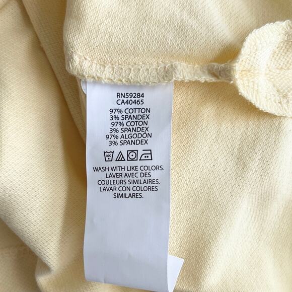 New CHILDRENS PLACE Girls Uniform Ruffle Pique Polo SIZE S (5-6) Pale Sun - Picture 4 of 5